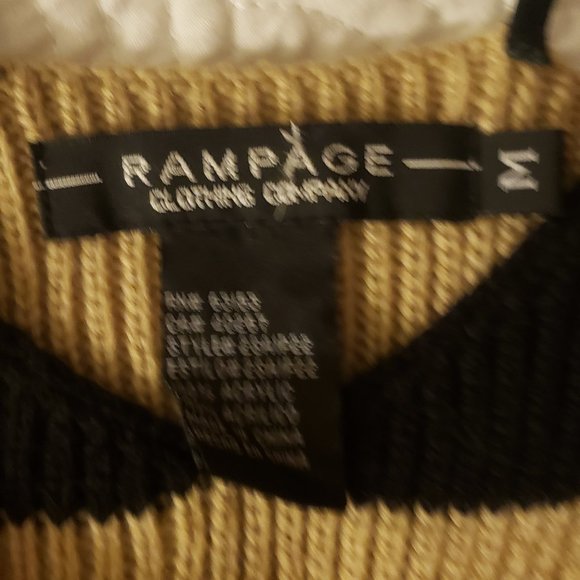 Red, Tan and Black Sequence Sweater Tank Top - Picture 2 of 3